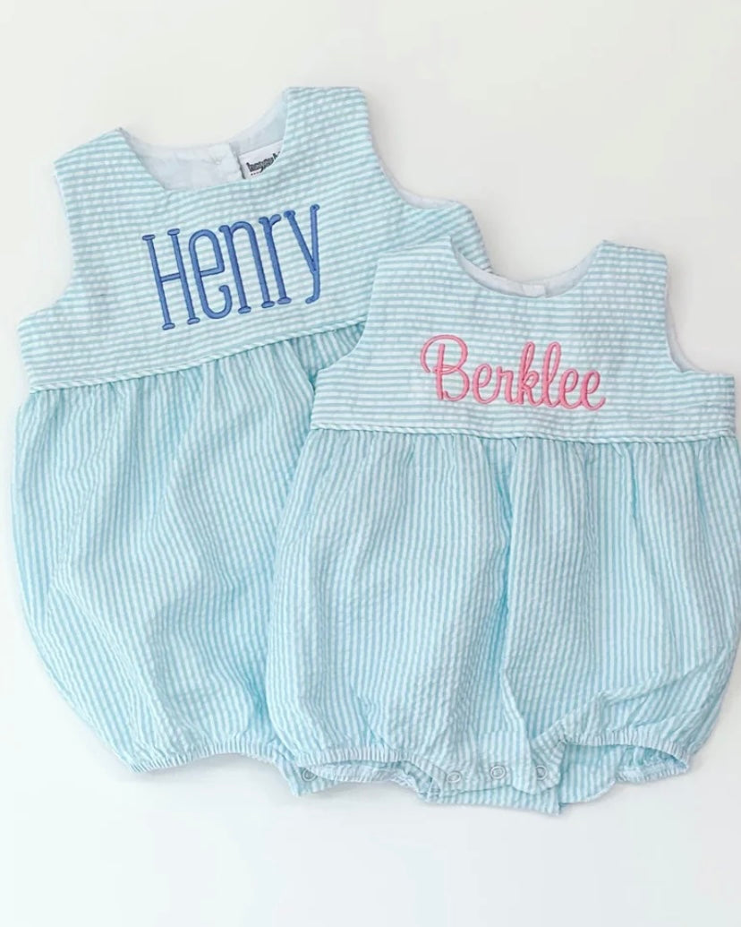 Striped Seersucker Bubble