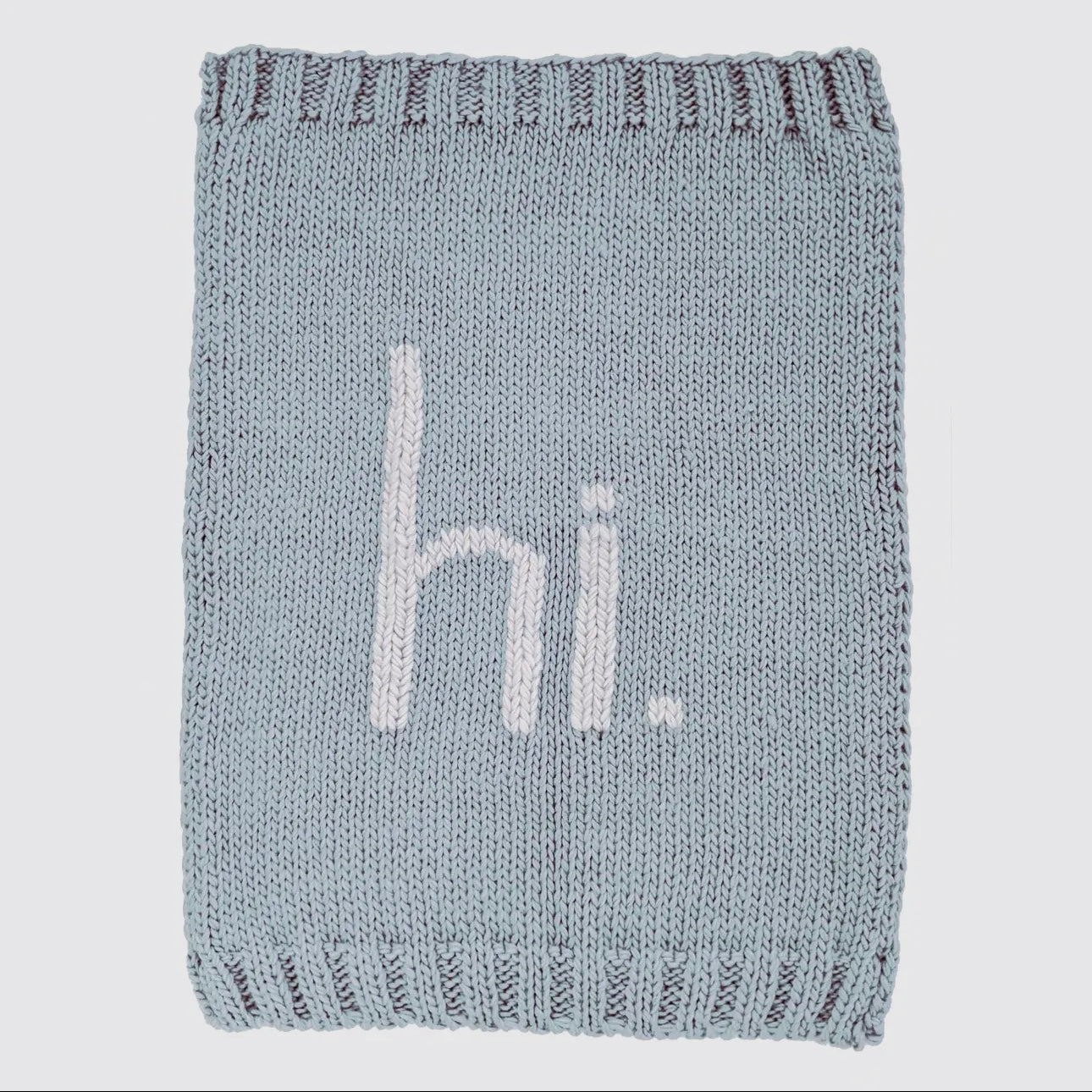 Hi. Hand Knit Blanket