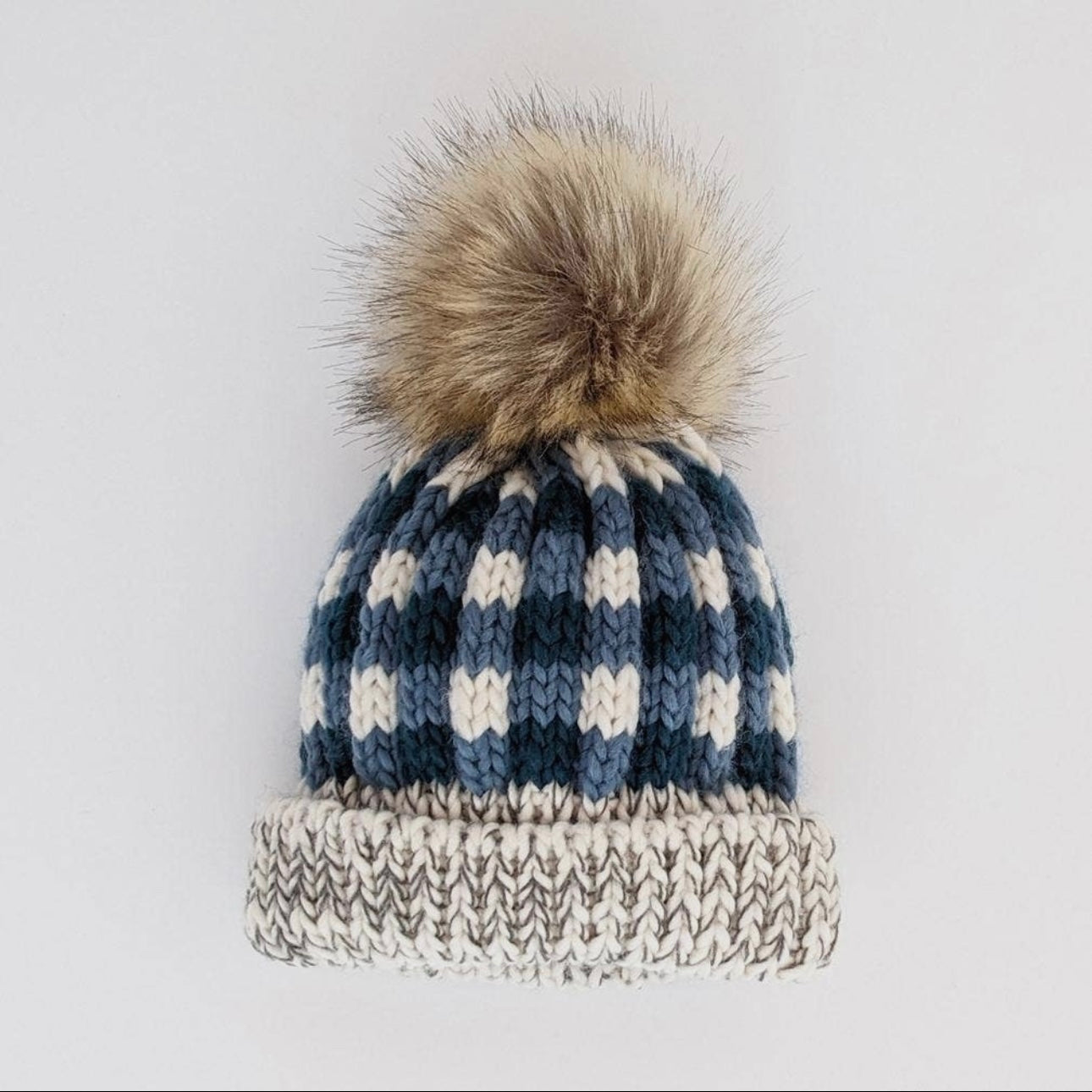 Buffalo Check Pom Pom Beanie