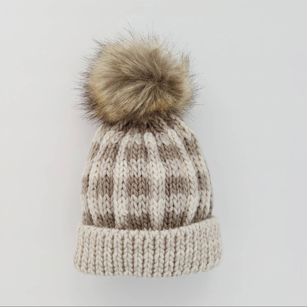 Buffalo Check Pom Pom Beanie