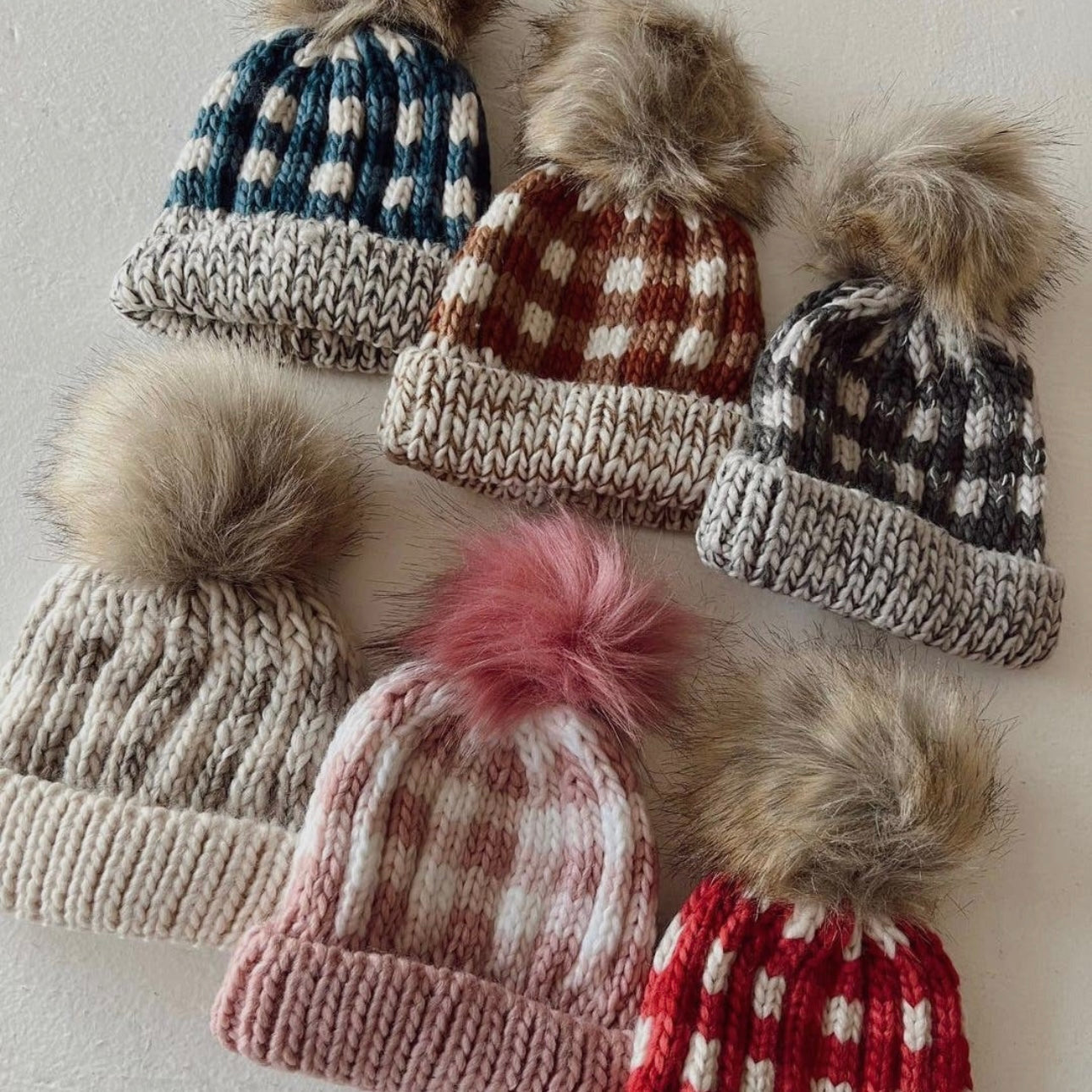 Buffalo Check Pom Pom Beanie