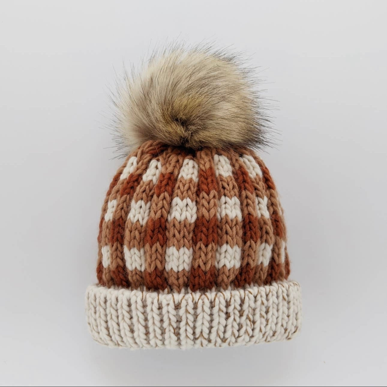 Buffalo Check Pom Pom Beanie